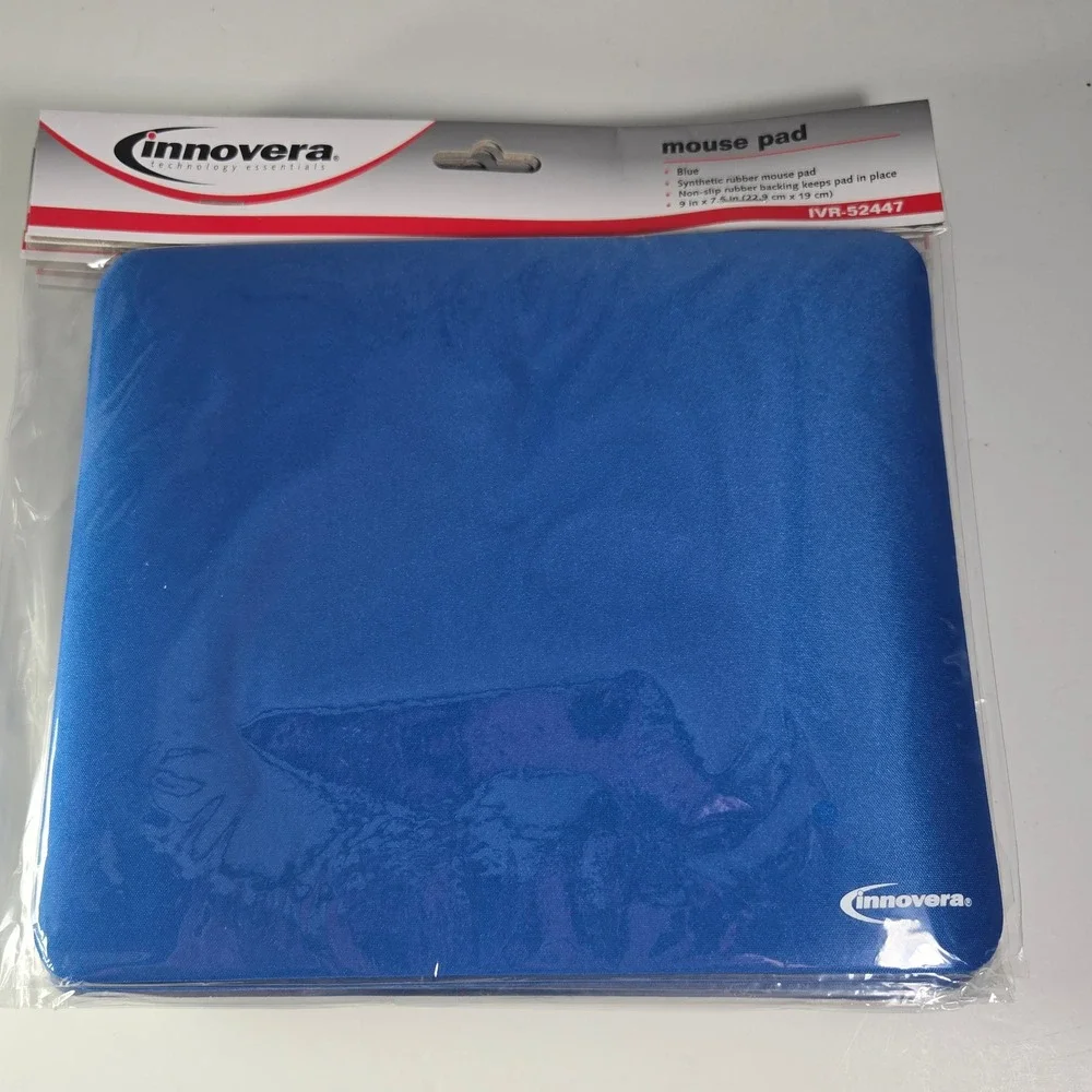 New 10 pack of Innovera Blue Synthetic Rubber Mouse Pad Non Slip Backing